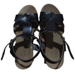 Stylish Black Leather Sandals